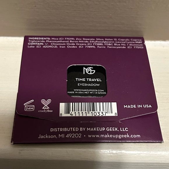 NWT Full Size MAKEUP GEEK Square Matte Eyeshadow “TIME TRAVEL” - Picture 2 of 9